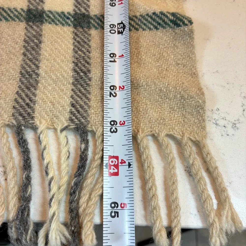 Vtg Royal Scot Wool Blanket Plaid Samuel Tweed Britain Fringe Cabin Farmhouse